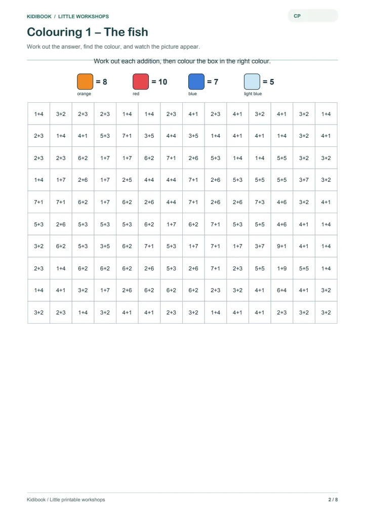 Magic colouring CP to print — preview