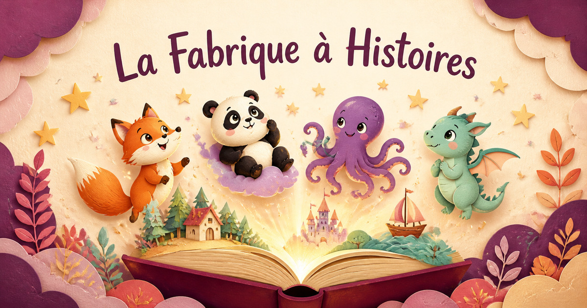 Un livre magique libère un renard, un panda, un poulpe et un petit dragon.