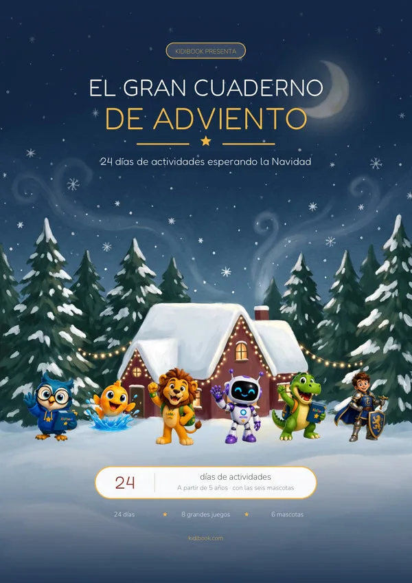El Gran Cuaderno de Adviento — 24 días de actividades con las 6 mascotas