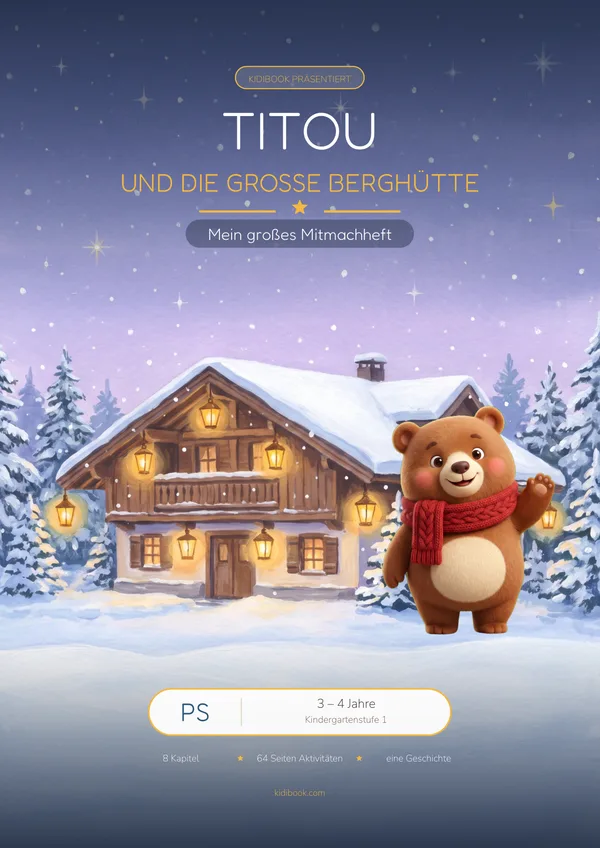 Titou und die große Berghütte — Großes Mitmachheft Kindergartenstufe 1