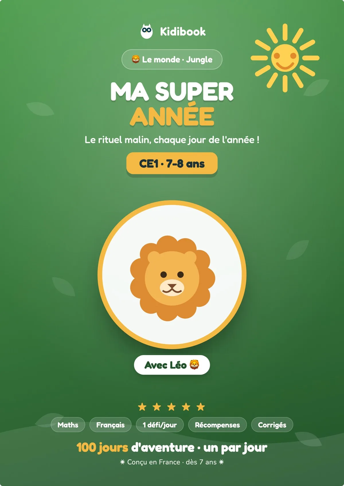 Ma Super Année CE1 – Jungle avec Léo – Kidibook