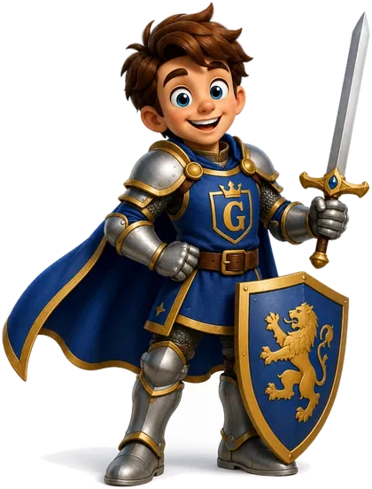 Gauvain le chevalier, mascotte du CM2